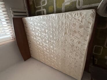 купить панцирную кровать бу: Двуспальная кровать, Б/у, С матрасом, длина - 250 см — 6