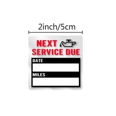 индикаторная стойка: Наклейки для авто – напоминание о замене масла / ТО 🚗🛠️ Самоклеящиеся — 2