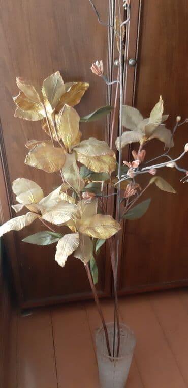 сливочное масло талас цена бишкек: Декоративные ветки 3шт с золотистыми листьями, для высокой вазы — 8