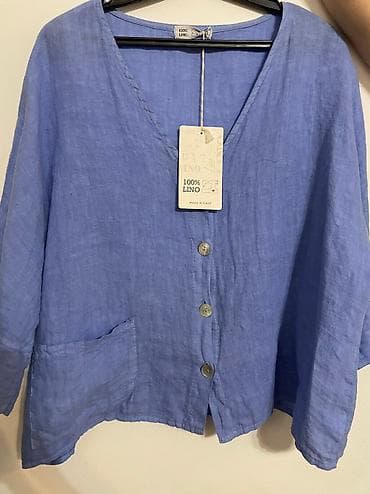 coco chanel: Шикарная блузка лен (новая) . Производство Италия Размер: 46-48 — 2