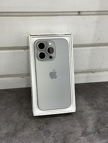 IPhone 15 Pro, Б/у, 128 ГБ, Natural Titanium, Коробка, 88 %