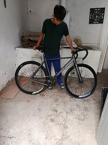 fixed gear: Фикс-байк (single-speed) с трековым рулем - Рама и вилка: метал — 2