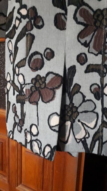 Женские брюки: Пальто деми, принт цветочный, типа гобелен. На хрупкую девушку — 2