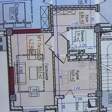 молодой гвардия квартира: 1 комната, 43 м², Молодая Гвардия Элитка, 6 этаж, Дизайнерский ремонт — 8