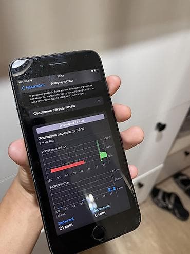 6s iphone: IPhone 7 Plus, Б/у, 128 ГБ, Black Titanium, Чехол, 100 % — 6