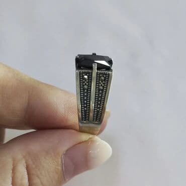 эксклюзивные свадебные пригласительные: Серебряный Мужской Печатка Серебро с марказидами 925 пробы Размеры — 2