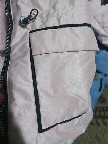 Комплекты одежды: Детская зимняя куртка с капюшоном, розовая - Теплая стёганая модель с — 4