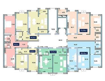 1 комната, 35 м², 3 этаж