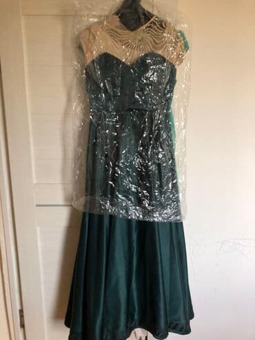 красное платье с открытыми плечами: S, M, L, цвет - Черный — 2