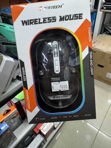 клавиатура мышь: Беспроводная мышь Jertech - Подключение: 2.4 ГГц (USB‑приёмник) и — 1