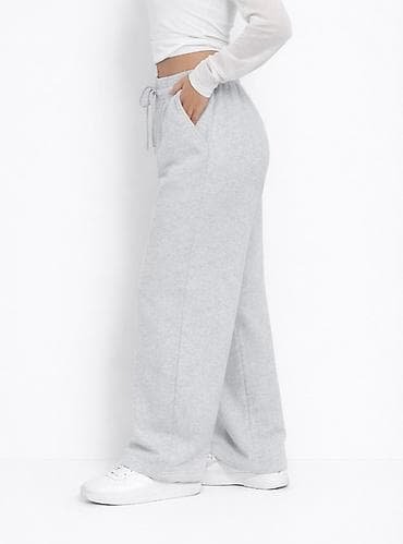 Женская одежда: Серые спортивные брюки карго-стайл с широкими штанинами. - Цвет — 3