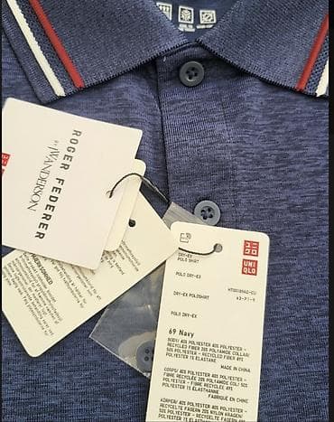 Жеке буюмдар: Эркектердин футболкасы, XL, Uniqlo, Жаңы, түсү - Көк — 2