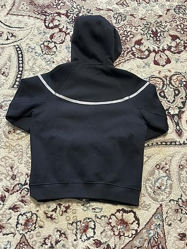 nike react: Nike Tech Fleece худи/толстовка на молнии с капюшоном, черная. Размер — 3