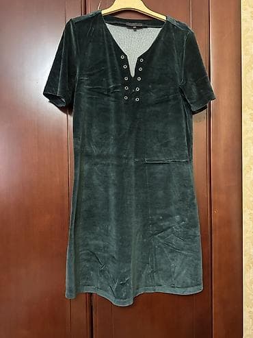 Блузкалар: Женская одежда 1) Вечернее платье из темно-синего бархата: - — 7