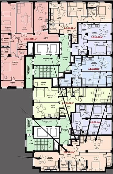 с манас: 2 бөлмө, 91 м², Элитка, 10 кабат, Даяр ПСО (өзү оңдоп түзөтүп бүтүү үчүн) — 2