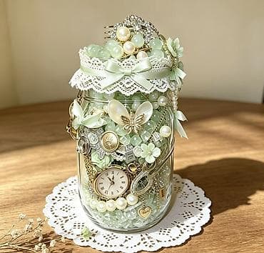 сундук резной: Декоративная банка-органайзер для украшений в стиле handmade — 3
