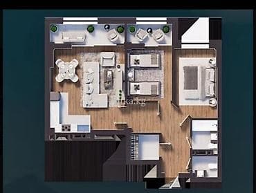 асанбай район: 3 комнаты, 93 м², Асанбай мкр Элитка, 10 этаж, ПСО (под самоотделку) — 2