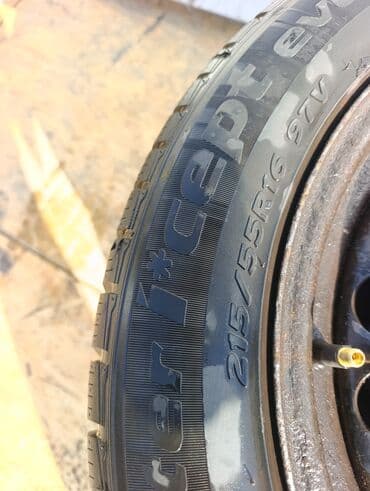 зимний резина 15: Шины 215 / 55 / R 16, Всесезонная, Б/у, Пара, Легковые, Германия, Michelin — 4