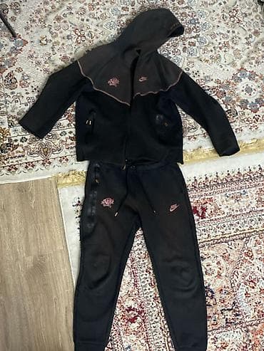 найк спортивный костюм: Спортивный костюм Nike (худи на молнии + джоггеры) - Цвет: чёрный с — 1