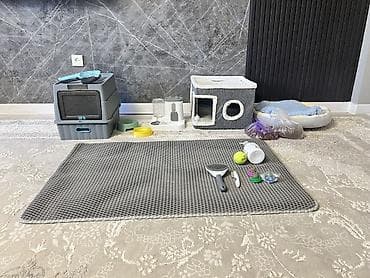 Полный набор для кошки В комплекте: - Закрытый лоток-домик с дверцей at lalafo.kg Полный набор для кошки В комплекте: - Закрытый лоток-домик с дверцей