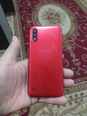 Samsung Galaxy A01, Б/у, 16 ГБ, цвет - Красный, 2 SIM — 3