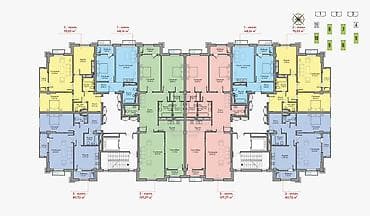квартира в орловке: 2 комнаты, 80 м², Асанбай мкр Элитка, 7 этаж, ПСО (под самоотделку) — 2