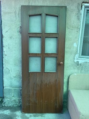 Межкомнатная дверь, Б/у, Со стеклом