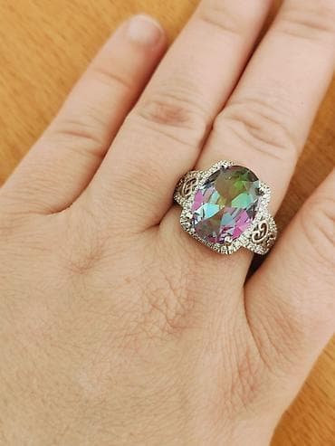 серебряные часы женские 925 пробы: Кольцо, Проба 925, Женские, Циркон, Новый — 1