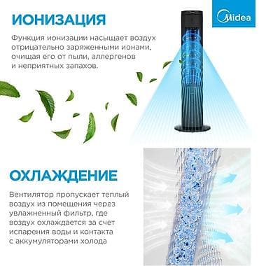 arctic air ultra: Башенный климатический вентилятор-охладитель Midea Воздухоохладитель — 9