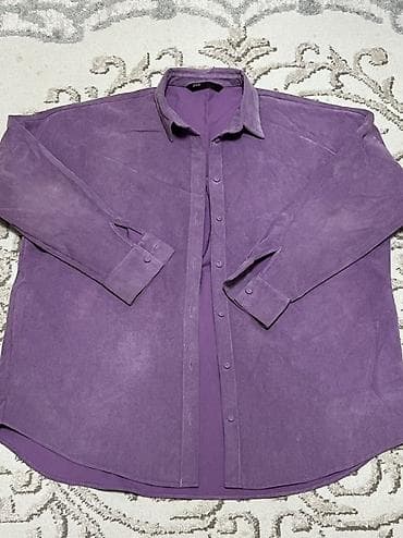 morocco: Фиолетовая рубашка ZARA - Бренд: ZARA (ярлык на фото) - Размер: S — 1