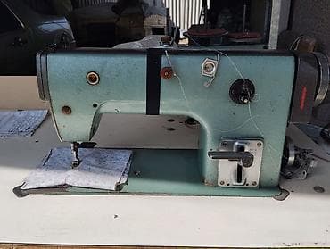 шейный машины: Промышленная швейная машина с рабочим столом и ножным приводом — 1