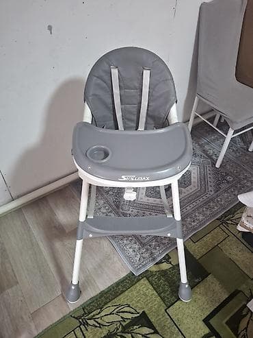 манеж качели: Стульчик для кормления, Skillmax, Пластик, Другой вид, цвет - Серый — 4