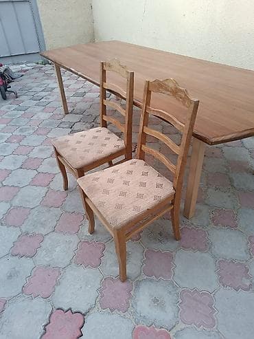царга: Стол и стул для зала, Б/у, цвет - Коричневый — 5