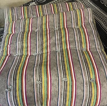 Одеяла и пледы: Полосатый стёганый матрас/мат подстилка. - Тип: тонкий напольный — 1