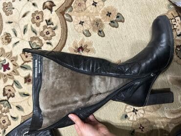 сапоги из натурального меха и кожи: Сапоги, 37, Sasha Fabiani, Б/у, цвет - Черный, Самовывоз — 6