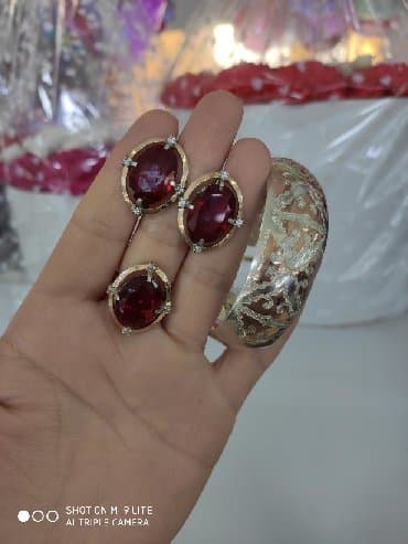 свадебное платье для высокой невесты: Набор украшений, Проба 925, Женские, Новый — 3