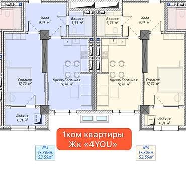discovery studio: 1-2-3х -ком квартиры в новом жилом комплексе «4YOU»‼️ Адрес: ул — 2
