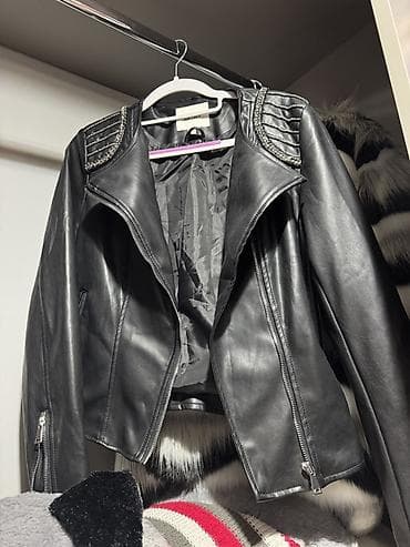 курты: Кожаная куртка, Косуха, Экокожа, Приталенная модель, S — 1