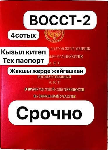 4 соток, Курулуш, Кызыл китеп — 1