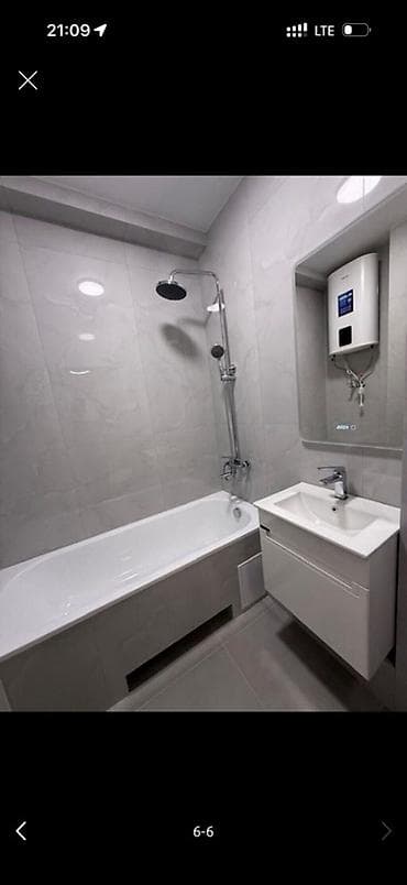 квартиры в районе ахунбаева: 2 комнаты, 66 м², Элитка, 7 этаж, Дизайнерский ремонт — 6