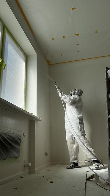 качалка суу: Дубалдарды сырдоо, Шыптарды сырдоо, Терезелерди сырдоо, Майдын негизинде, Суунун негизинде, 6 жылдан ашык тажрыйба — 2