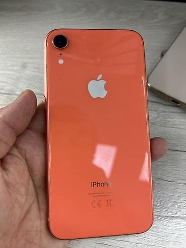 IPhone Xr, Б/у, 128 ГБ, Коралловый, Чехол, 79 %