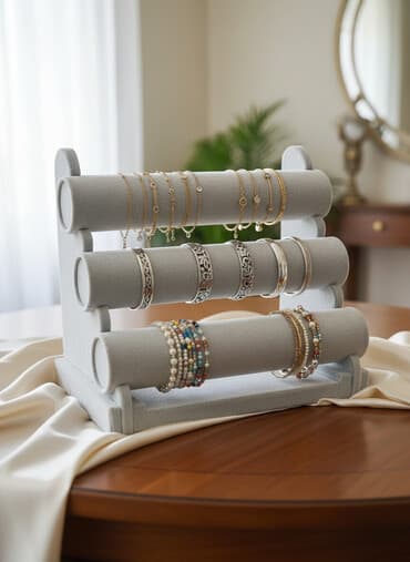 Подставка-органайзер для браслетов и часов - Трёхъярусная стойка с