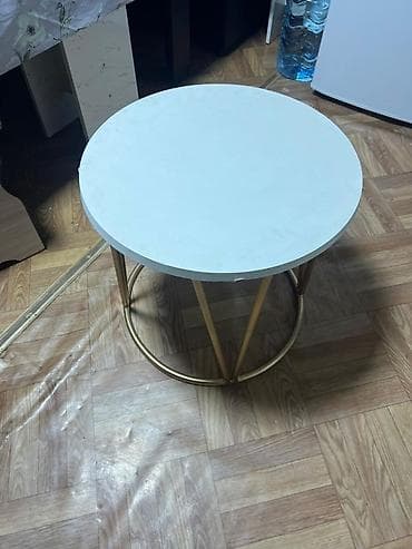 Оңдоп-түзөө жана курулуш: Журнальный столик с круглой столешницей и металлическим основанием - — 4