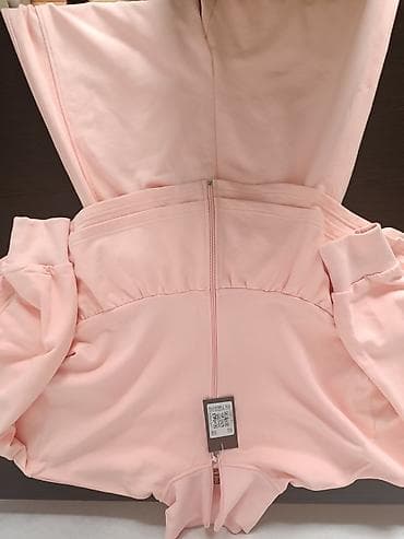 tech fleese: Женский костюм-двойка в нежно-розовом цвете. - Верх: куртка на молнии — 1