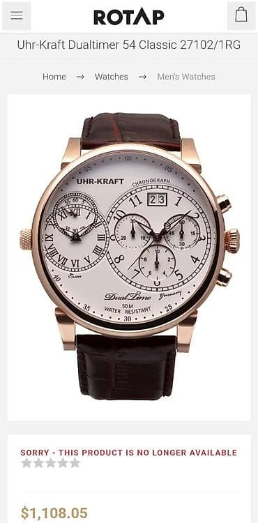 арабский саат: Uhr-Kraft Dualtimer 54 Classic 27102/1RG — мужские наручные часы с — 1