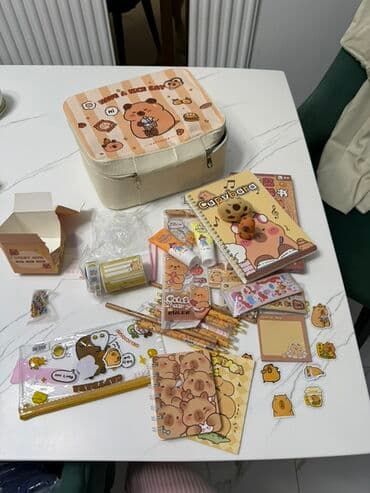 купи слона набор художника: Набор канцелярии в стиле капибара Состав: - Сумка/кейс на молнии с — 1