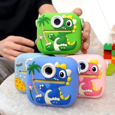 Детская камера-моментальная печать “Динозаврик” Яркая детская камера
