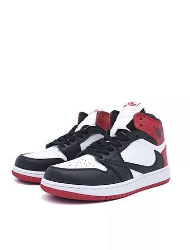 Личные вещи: Кроссовки Nike Air Jordan 1 Mid (цвет: черный/белый/красный) - Верх — 4