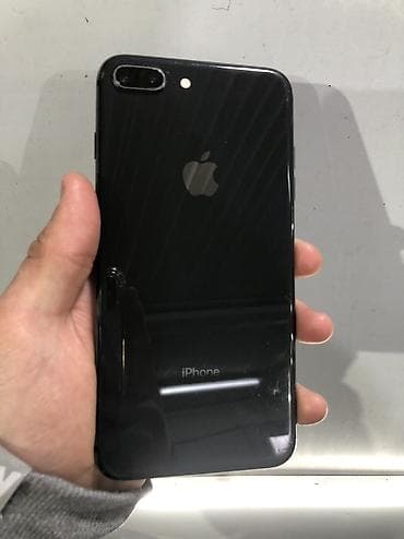 apple 13: IPhone 8 Plus, Б/у, 64 ГБ, Черный, Защитное стекло, Чехол, Кабель — 2